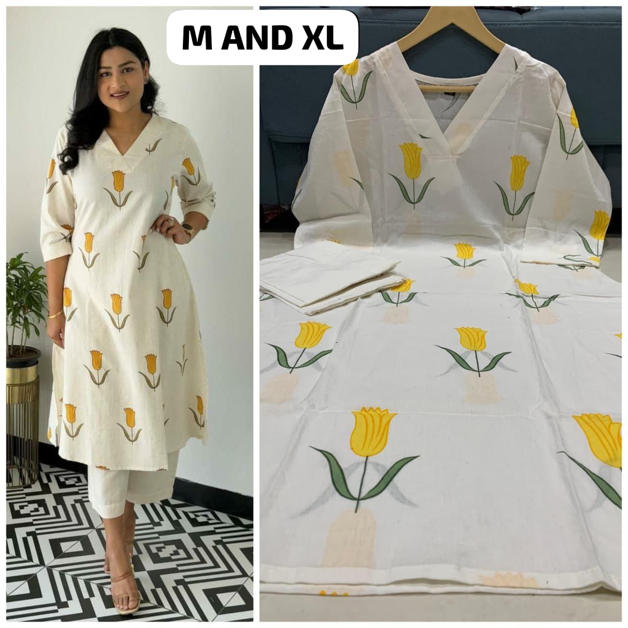 SUMMER DHAMAKA DESIGNER COLLECTION- Summer with our amazing kurti Pant set - MDN019