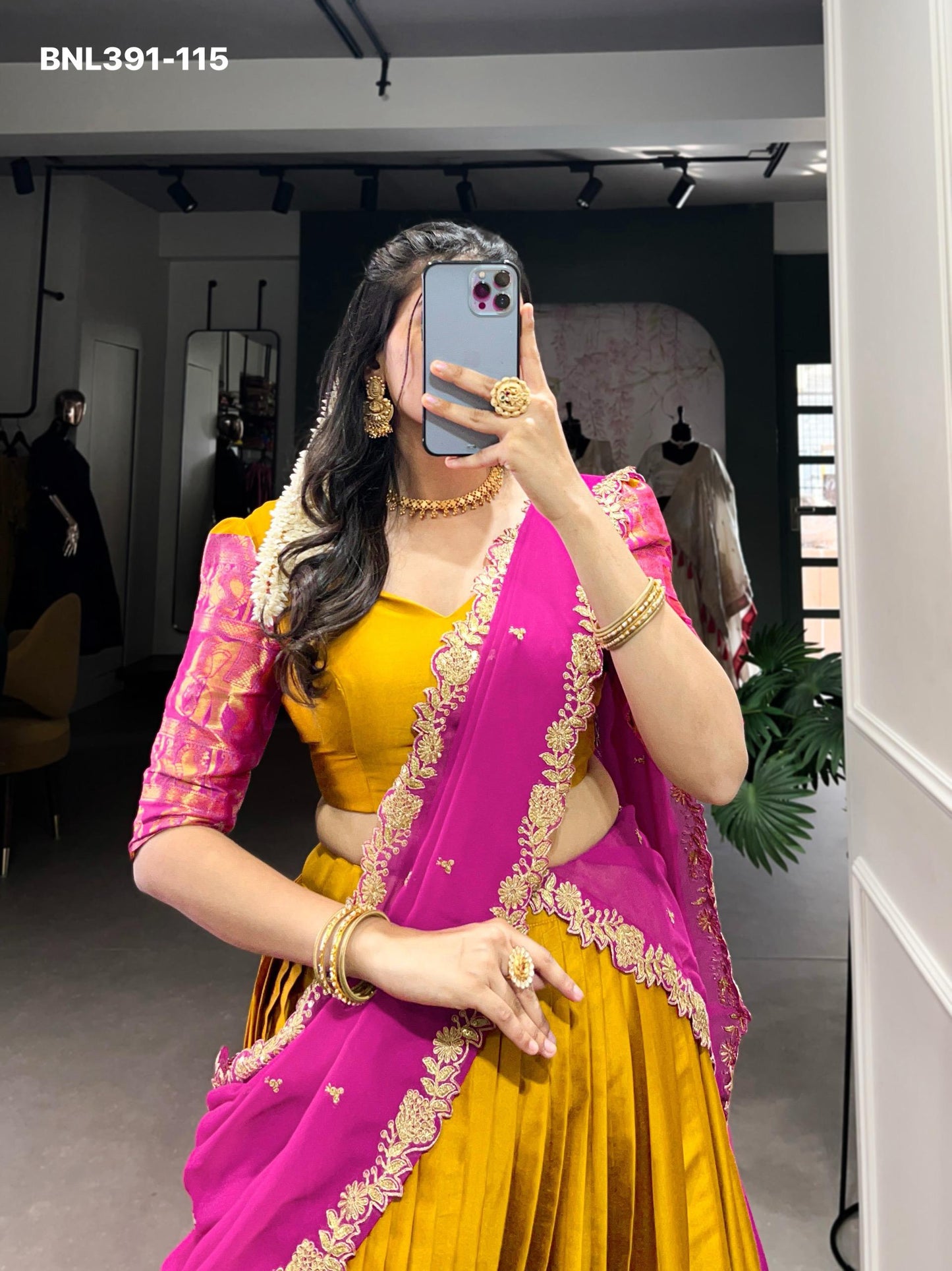 Lehenga choli TARIKA Narayan Pattu Zari Weaving Work- MBNL391