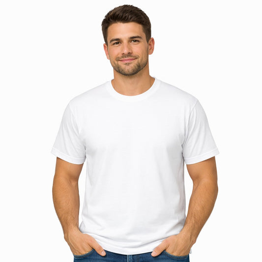 BOLD BASICS – WHITE UNISEX T‑SHIRT - 180 GSM