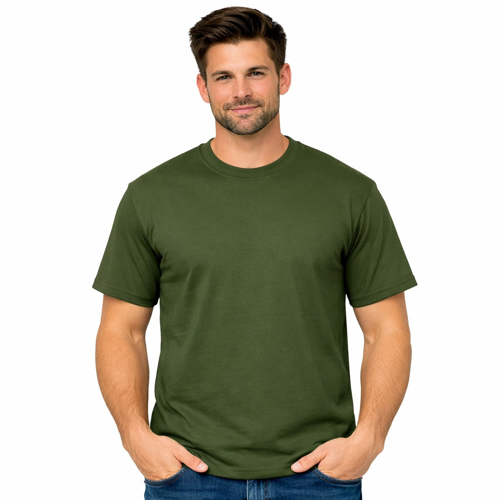 BOLD BASICS – ARMY GREEN UNISEX T‑SHIRT - 180 GSM