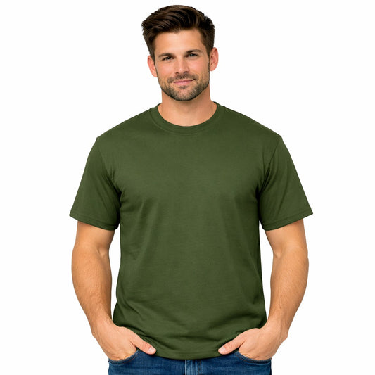 BOLD BASICS – ARMY GREEN UNISEX T‑SHIRT - 180 GSM