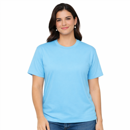 BOLD BASICS – AQUA BLUE UNISEX T‑SHIRT - 210 GSM