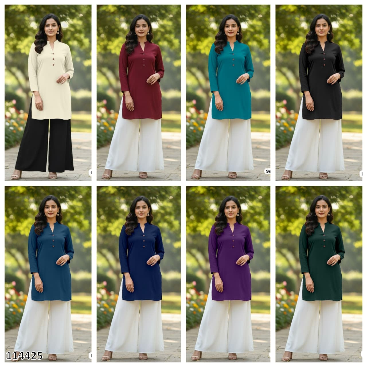 Mix & Match Casual Rayon Kurti Palazzo Set Collection