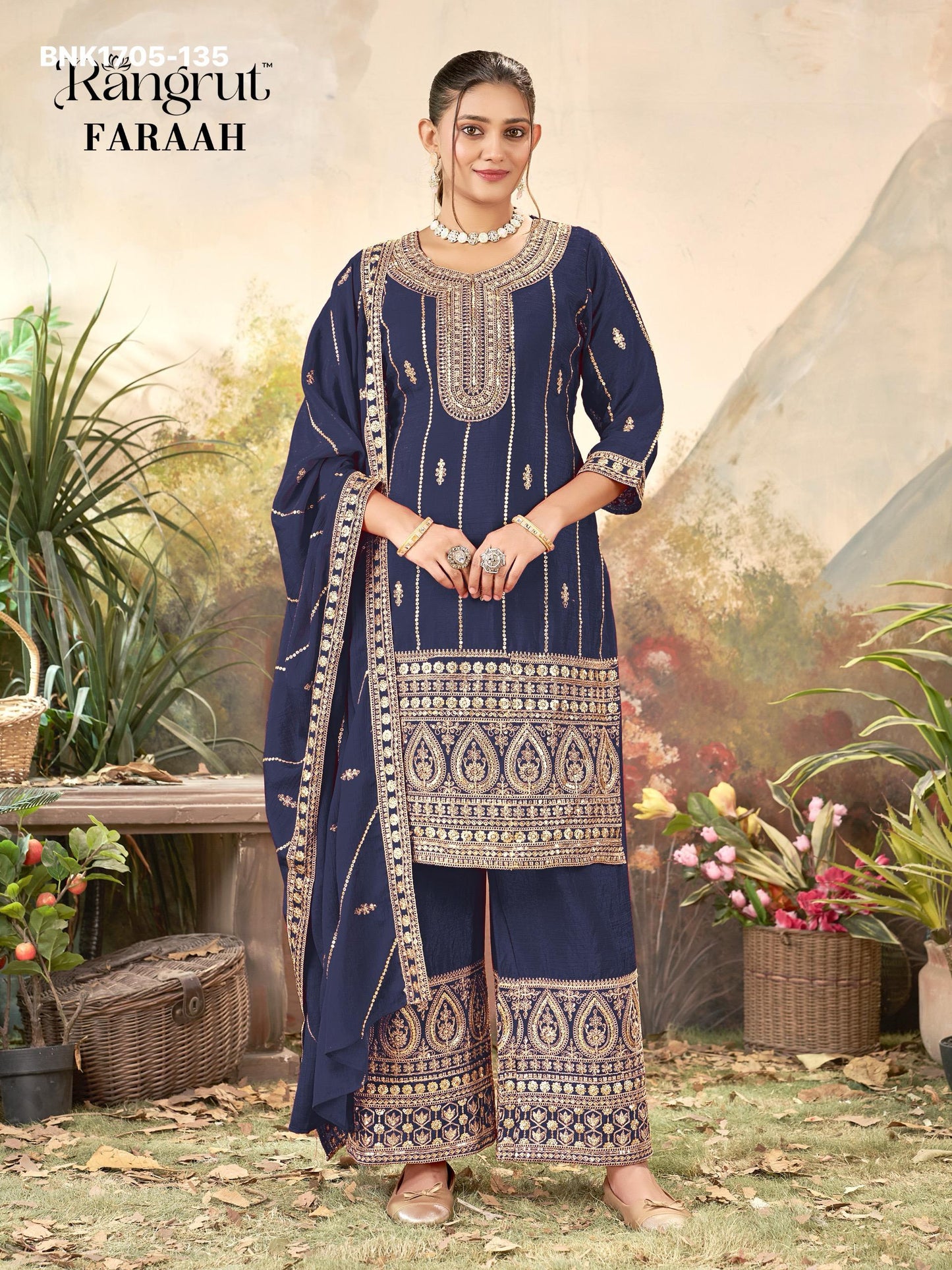 EMBROIDERY Kurti Set - BNK1705