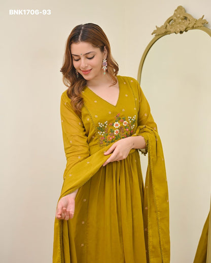 Mull-Chanderi Embroidered - BNK1706