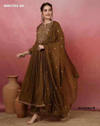 Anarkali Kurti ~ Pant & Dupatta  - BNK1703