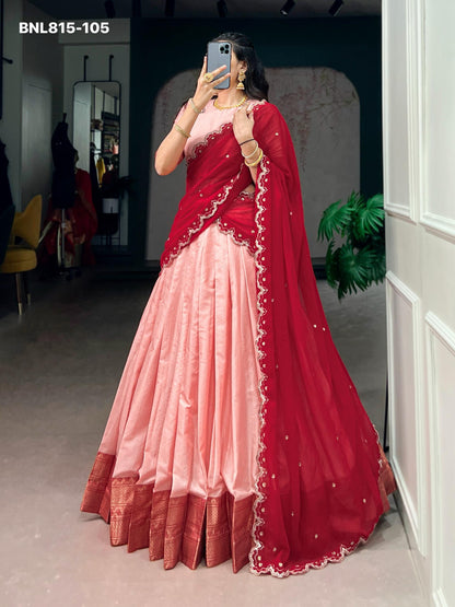 Lehenga with border - BNL815