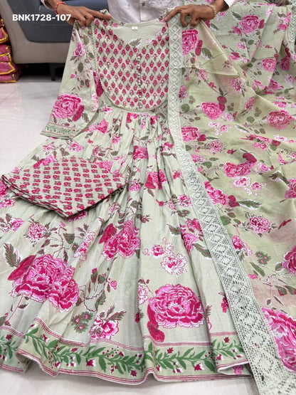 Fully Flair Anarkali With Hand work-BNK1728
