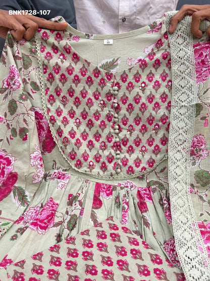 Fully Flair Anarkali With Hand work-BNK1728
