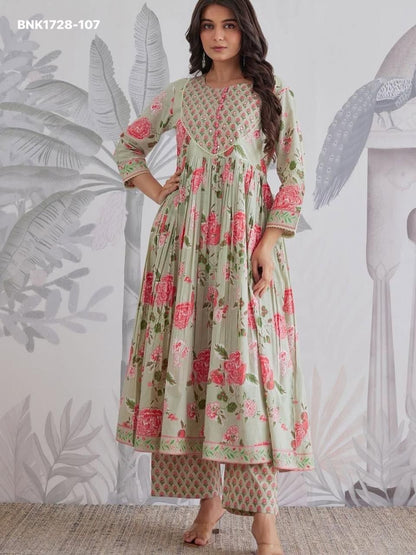 Fully Flair Anarkali With Hand work-BNK1728