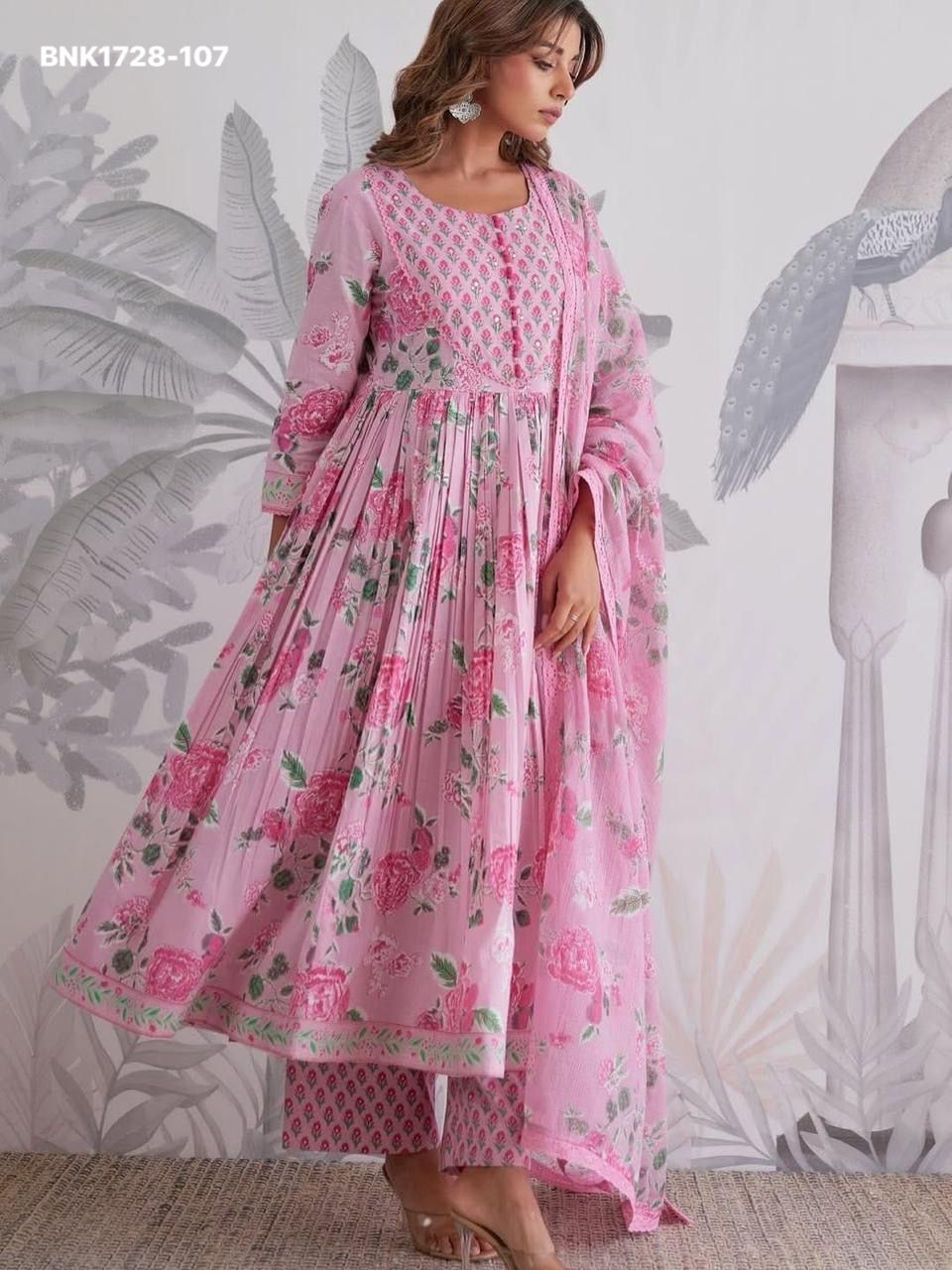 Fully Flair Anarkali With Hand work-BNK1728