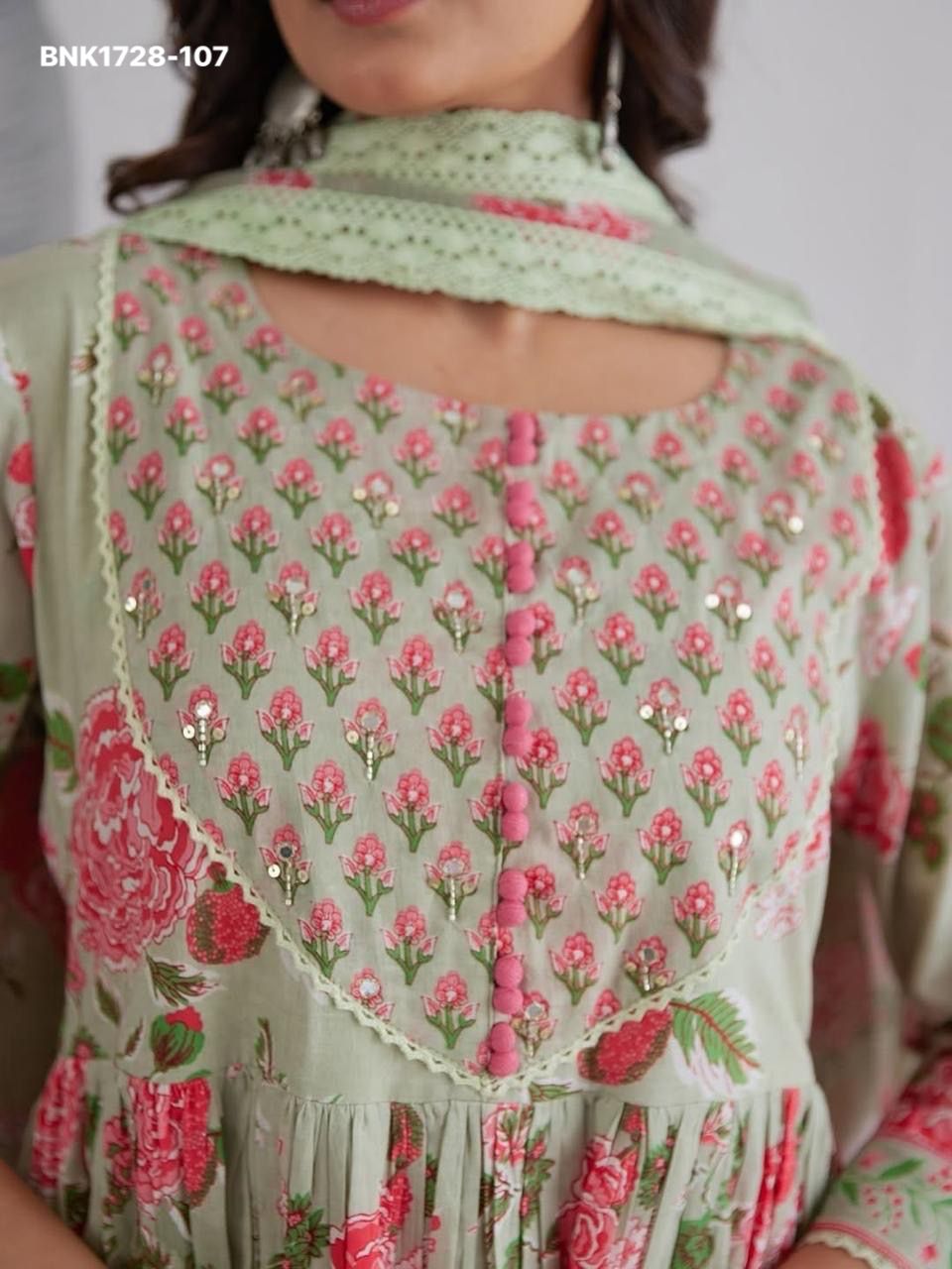 Fully Flair Anarkali With Hand work-BNK1728