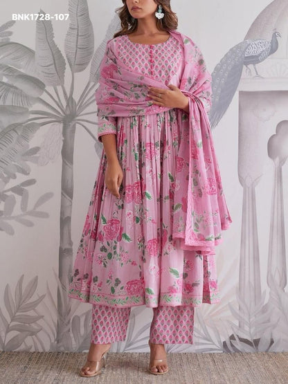 Fully Flair Anarkali With Hand work-BNK1728