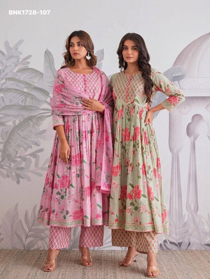 Fully Flair Anarkali With Hand work-BNK1728