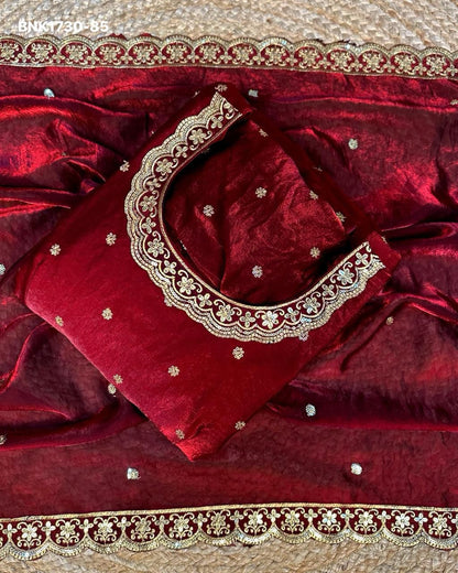 embroidery Gown Dupatta Fendi silk- BNK1730