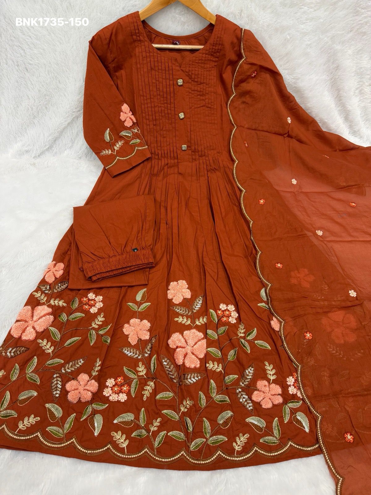 Anarkali Kurti Set (Cotton): BNK1735