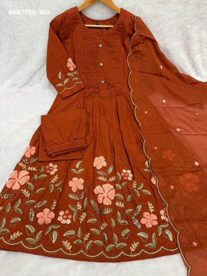 Anarkali Kurti Set (Cotton): BNK1735