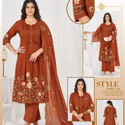 Anarkali Kurti Set (Cotton): BNK1735