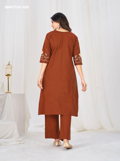 Anarkali Kurti Set (Cotton): BNK1735