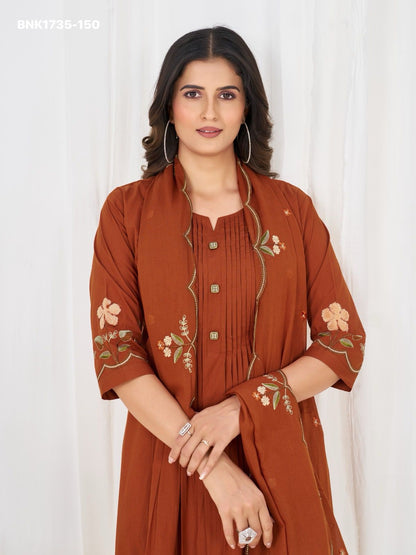 Anarkali Kurti Set (Cotton): BNK1735
