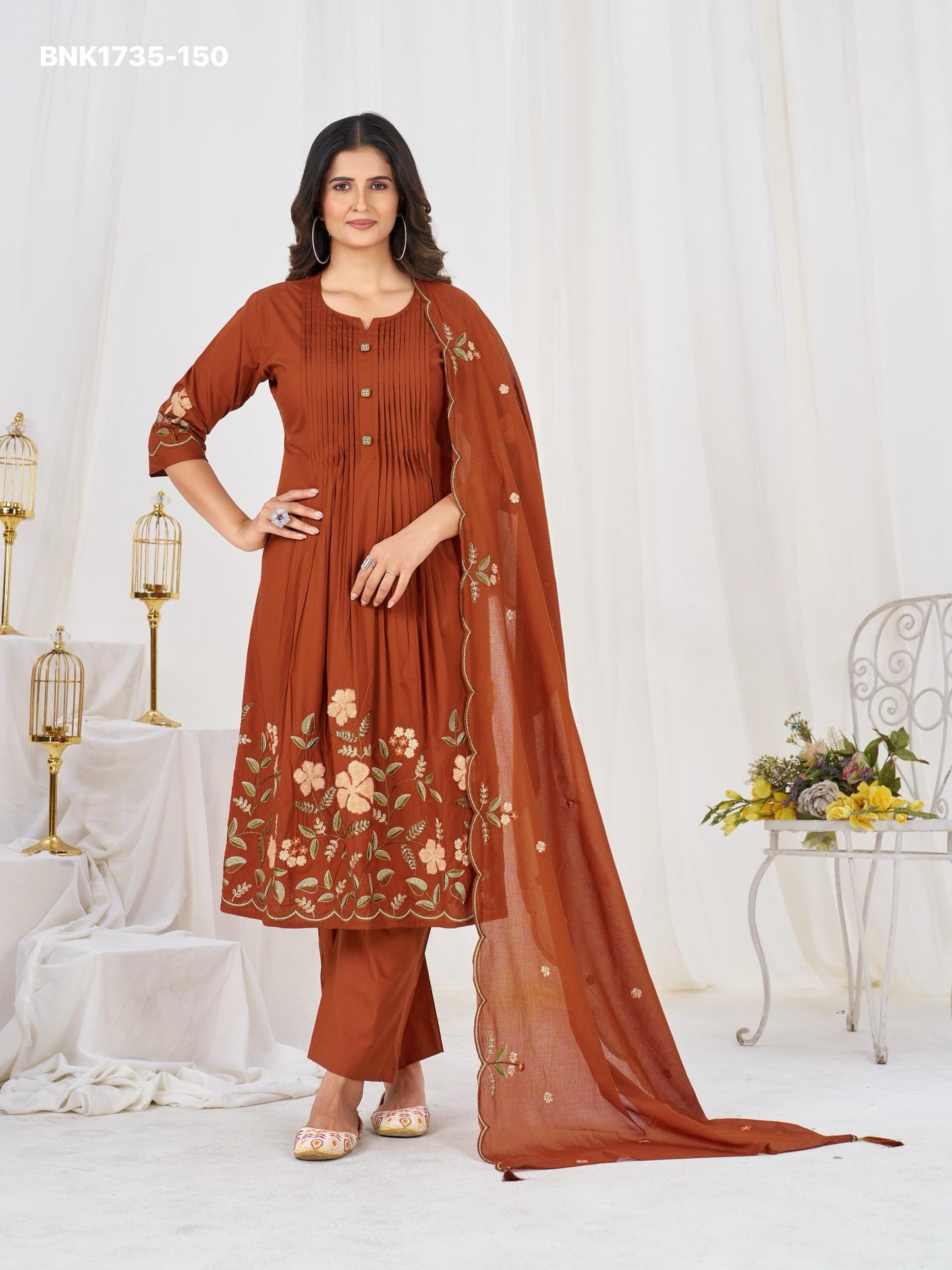 Anarkali Kurti Set (Cotton): BNK1735