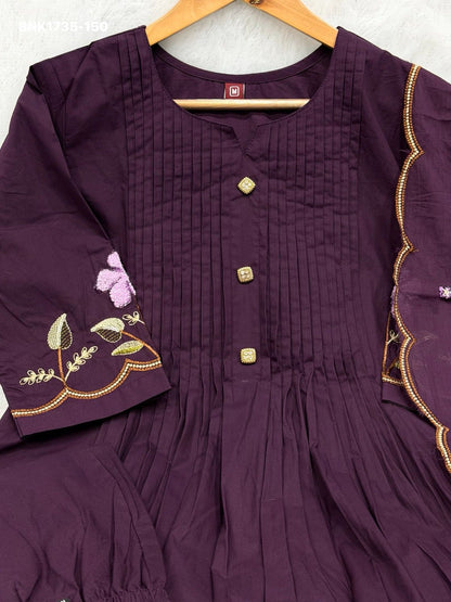 Anarkali Kurti Set (Cotton): BNK1735