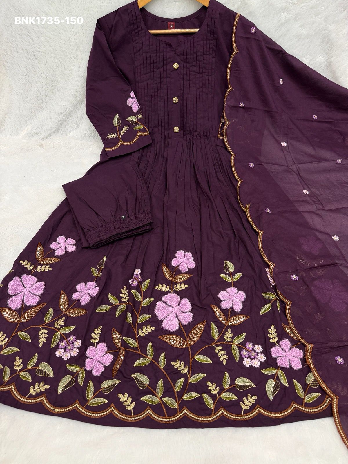 Anarkali Kurti Set (Cotton): BNK1735