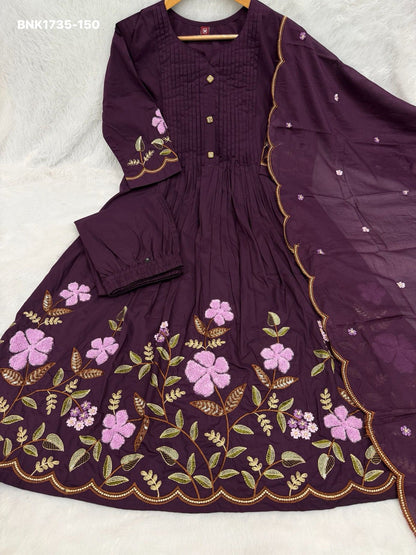 Anarkali Kurti Set (Cotton): BNK1735