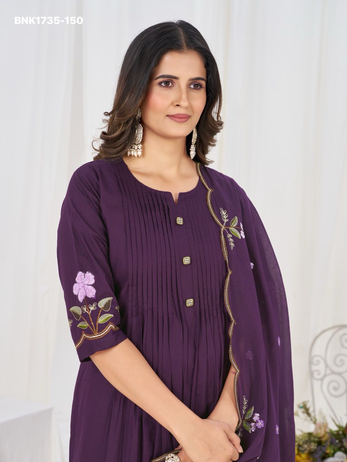 Anarkali Kurti Set (Cotton): BNK1735