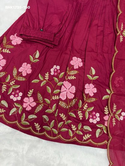 Anarkali Kurti Set (Cotton): BNK1735