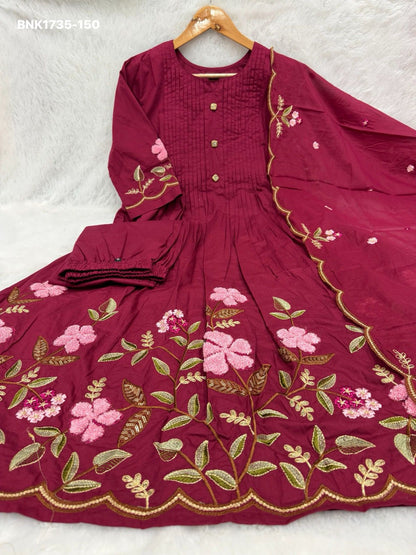 Anarkali Kurti Set (Cotton): BNK1735