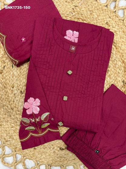 Anarkali Kurti Set (Cotton): BNK1735