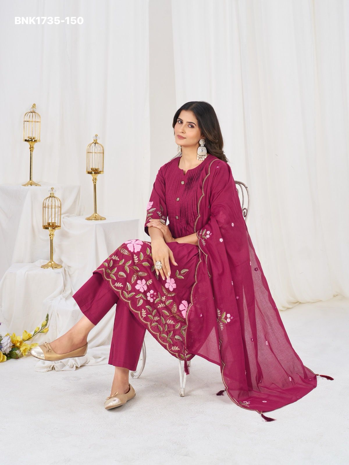 Anarkali Kurti Set (Cotton): BNK1735