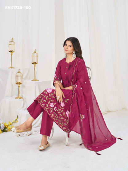 Anarkali Kurti Set (Cotton): BNK1735