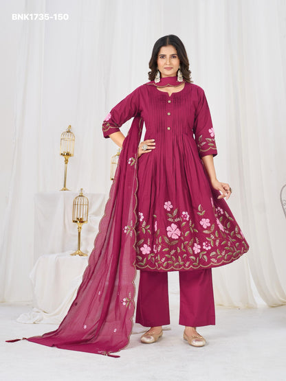 Anarkali Kurti Set (Cotton): BNK1735