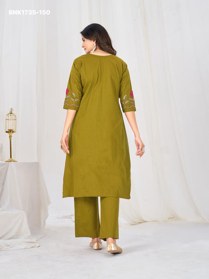 Anarkali Kurti Set (Cotton): BNK1735