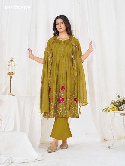 Anarkali Kurti Set (Cotton): BNK1735