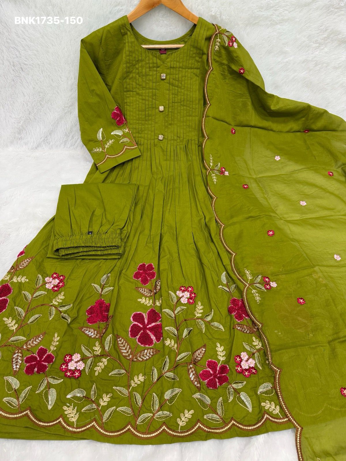 Anarkali Kurti Set (Cotton): BNK1735