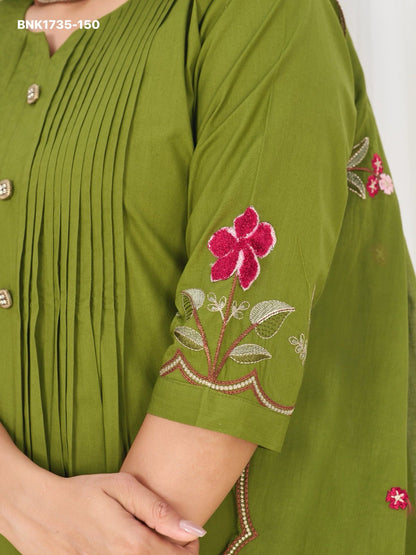 Anarkali Kurti Set (Cotton): BNK1735