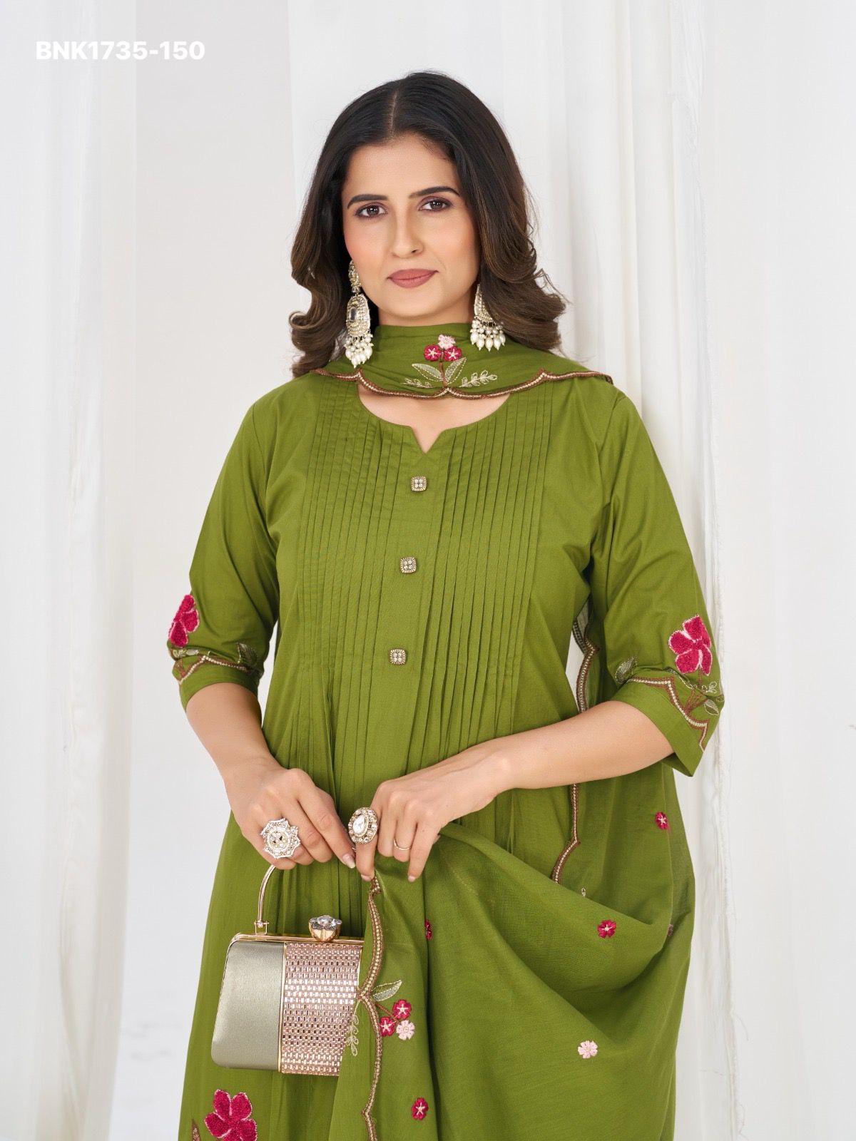 Anarkali Kurti Set (Cotton): BNK1735