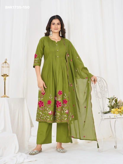 Anarkali Kurti Set (Cotton): BNK1735
