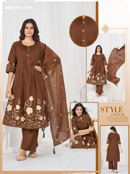 Anarkali Kurti Set (Cotton): BNK1735