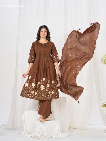 Anarkali Kurti Set (Cotton): BNK1735