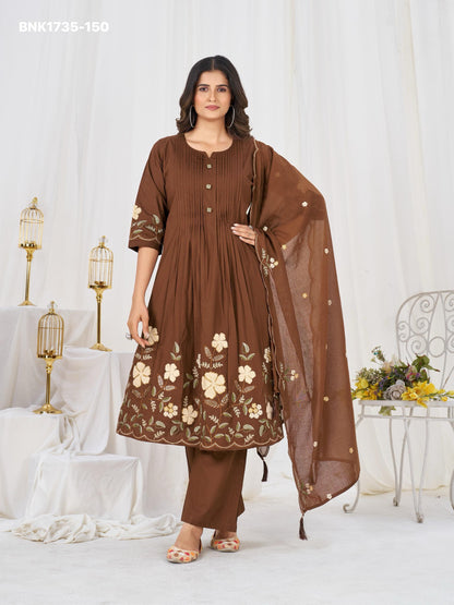Anarkali Kurti Set (Cotton): BNK1735