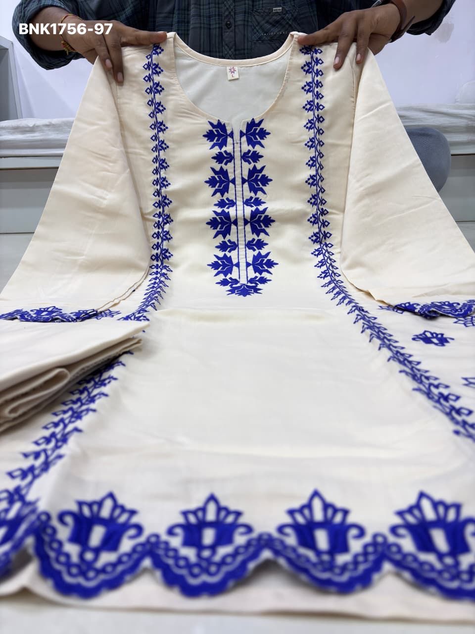 Chanderi Silk Embroidery work Party Wear -BNK1756