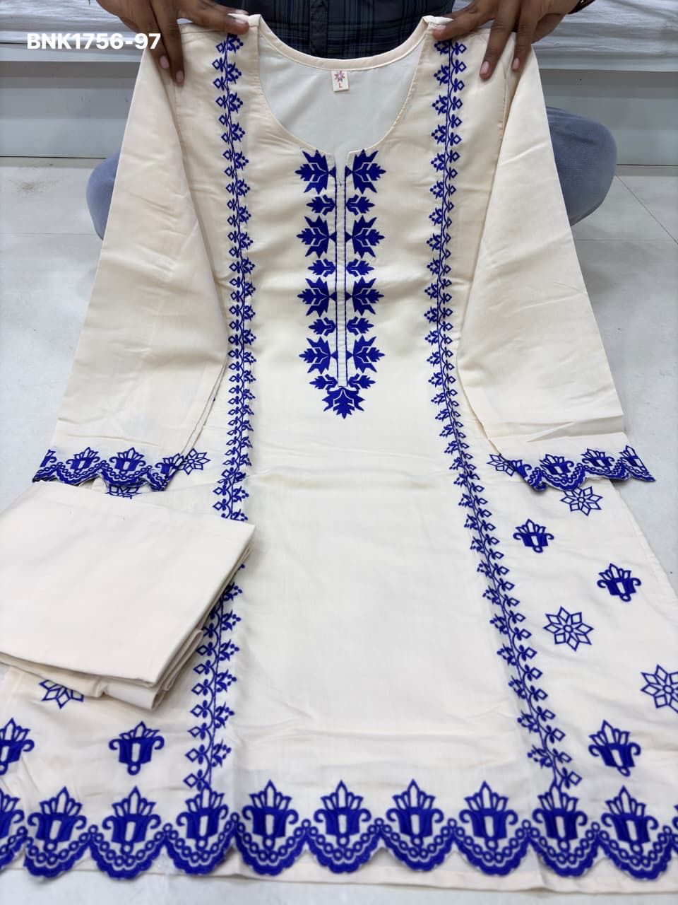 Chanderi Silk Embroidery work Party Wear -BNK1756