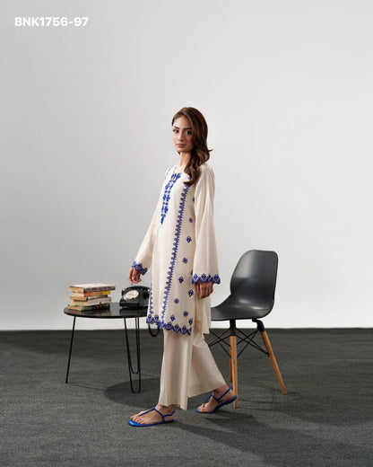 Chanderi Silk Embroidery work Party Wear -BNK1756