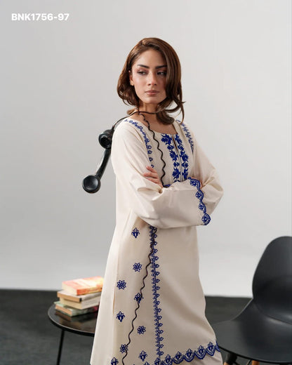 Chanderi Silk Embroidery work Party Wear -BNK1756
