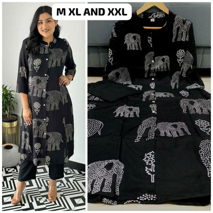 SUMMER DHAMAKA DESIGNER COLLECTION- Summer with our amazing kurti Pant set MD005