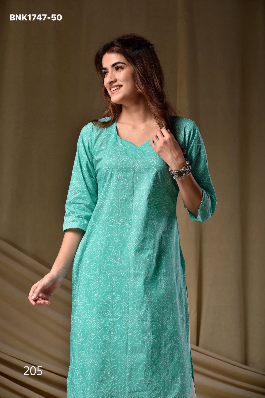 Beautiful RAYON Printed Causal Wear Kurti - BNK1747